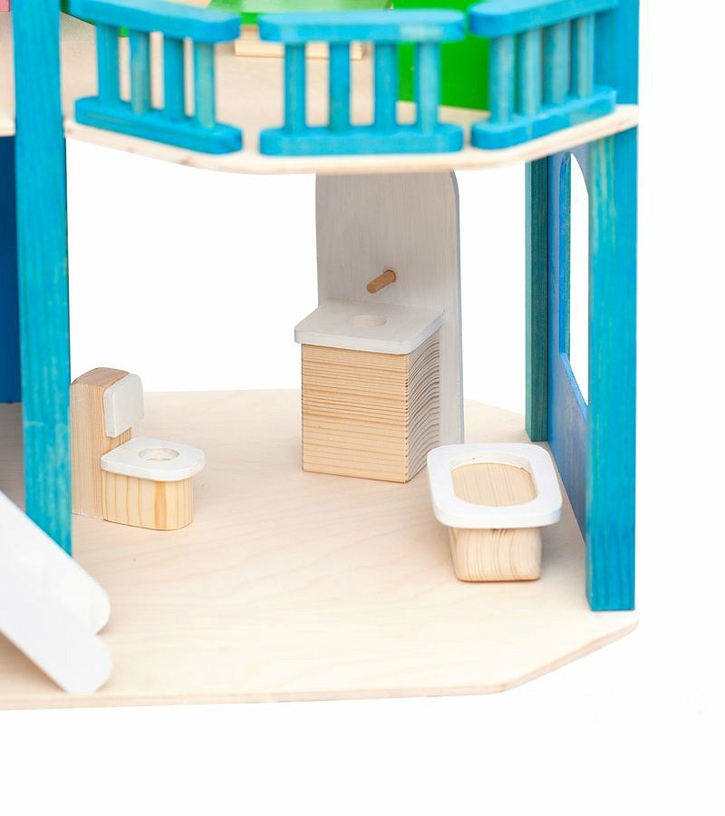 Кукольный домик - Лазурный берег, с мебелью 21 предмет  
